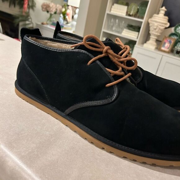 Men’s Ugg Maksim Black Suede Lace Up Boot Shoe Size 18 - Picture 9 of 9